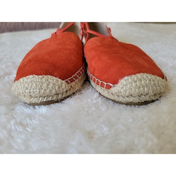 Eileen Fisher Shoes LEE Rust Nubuck Leather D'Orsay Espadrilles Flats Size 8 - Picture 2 of 11